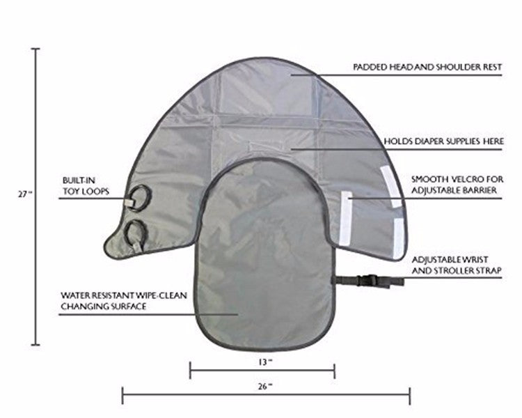 Portable Waterproof Baby Changing Mat & Organizer