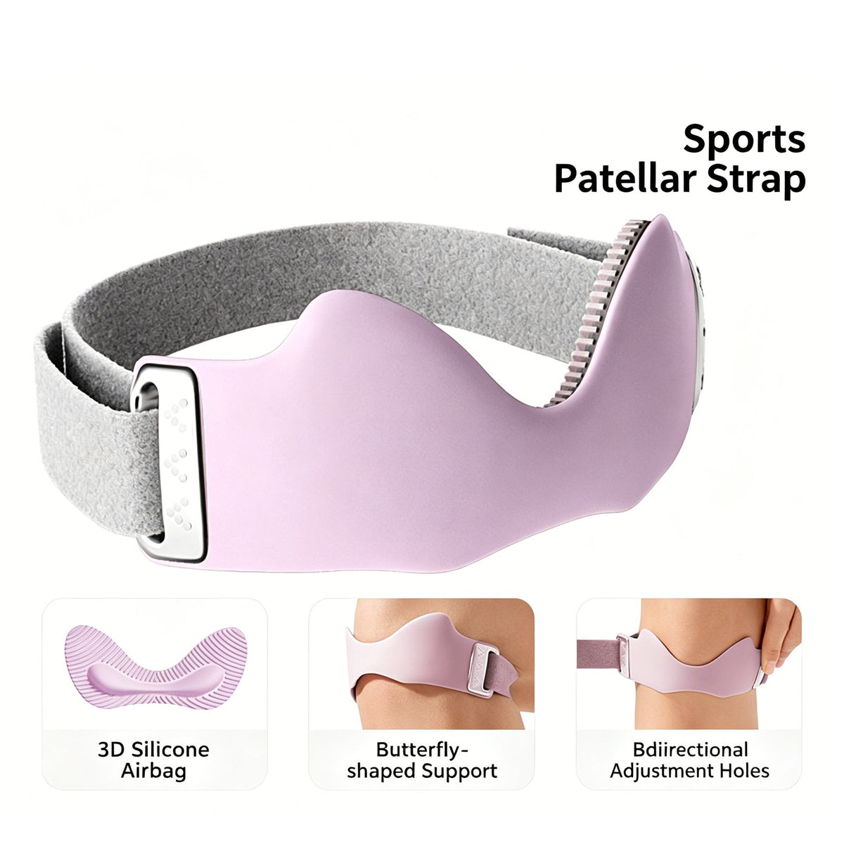 Adjustable Silicone Knee Support Straps – Pair
