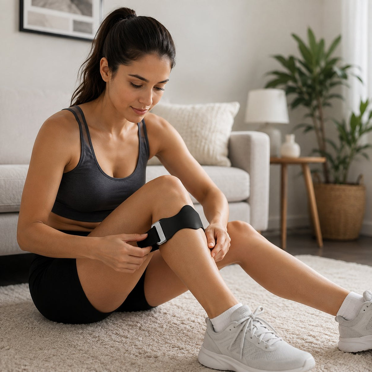 Adjustable Silicone Knee Support Straps – Pair